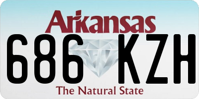 AR license plate 686KZH