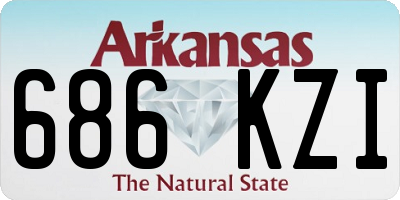 AR license plate 686KZI