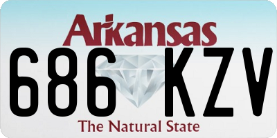 AR license plate 686KZV