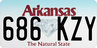 AR license plate 686KZY