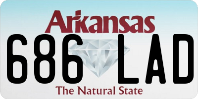 AR license plate 686LAD