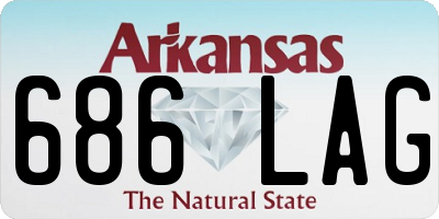 AR license plate 686LAG
