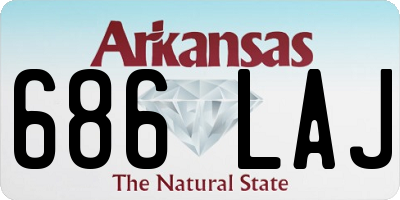 AR license plate 686LAJ