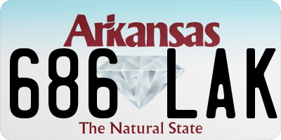 AR license plate 686LAK