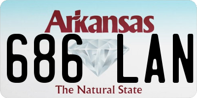 AR license plate 686LAN