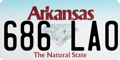 AR license plate 686LAO