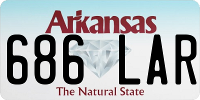AR license plate 686LAR