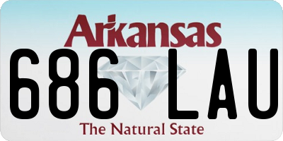 AR license plate 686LAU