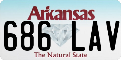 AR license plate 686LAV