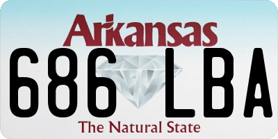 AR license plate 686LBA