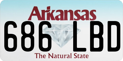 AR license plate 686LBD