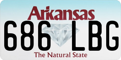 AR license plate 686LBG