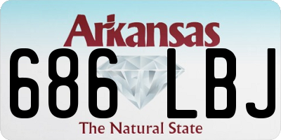 AR license plate 686LBJ