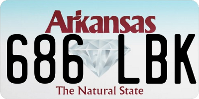 AR license plate 686LBK