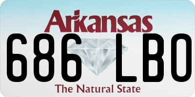 AR license plate 686LBO
