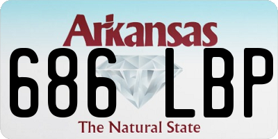 AR license plate 686LBP