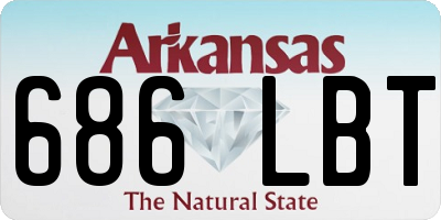 AR license plate 686LBT