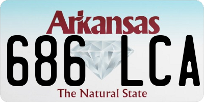 AR license plate 686LCA