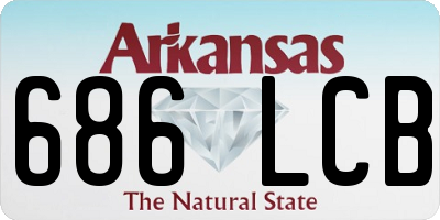 AR license plate 686LCB