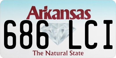 AR license plate 686LCI