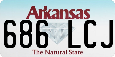 AR license plate 686LCJ