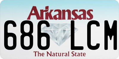 AR license plate 686LCM