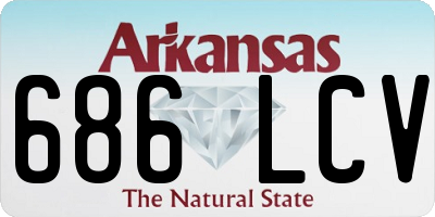 AR license plate 686LCV