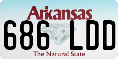 AR license plate 686LDD