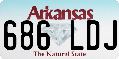 AR license plate 686LDJ