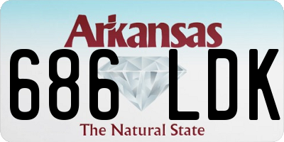 AR license plate 686LDK
