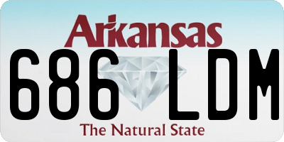 AR license plate 686LDM