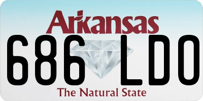 AR license plate 686LDO