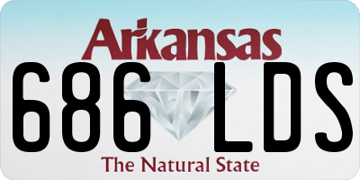 AR license plate 686LDS