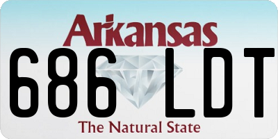 AR license plate 686LDT