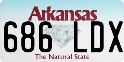 AR license plate 686LDX