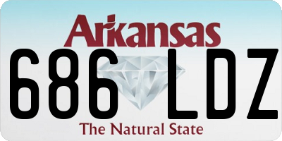 AR license plate 686LDZ