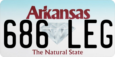 AR license plate 686LEG