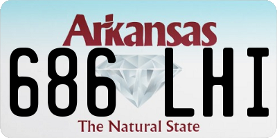 AR license plate 686LHI
