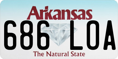 AR license plate 686LOA