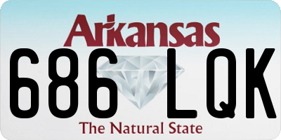 AR license plate 686LQK