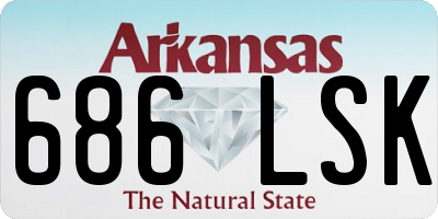 AR license plate 686LSK