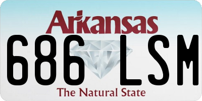 AR license plate 686LSM