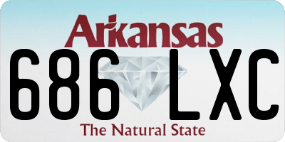 AR license plate 686LXC