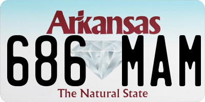 AR license plate 686MAM
