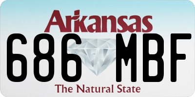 AR license plate 686MBF