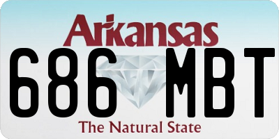 AR license plate 686MBT