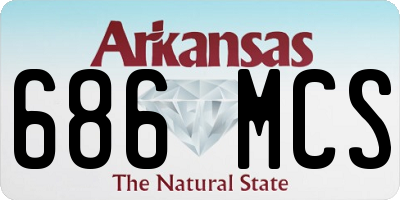 AR license plate 686MCS