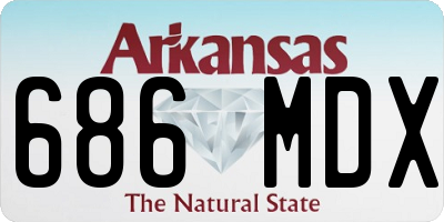 AR license plate 686MDX