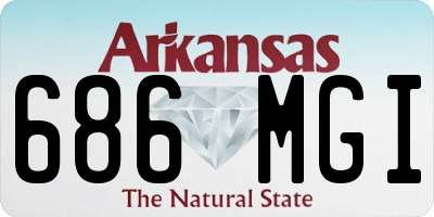 AR license plate 686MGI