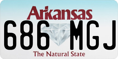 AR license plate 686MGJ